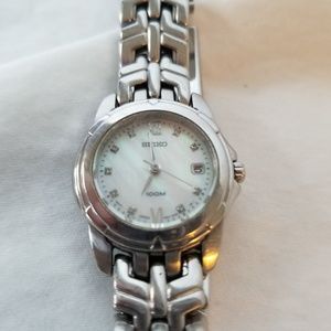 Seiko Diamond Dial Mother of Pearl Watch